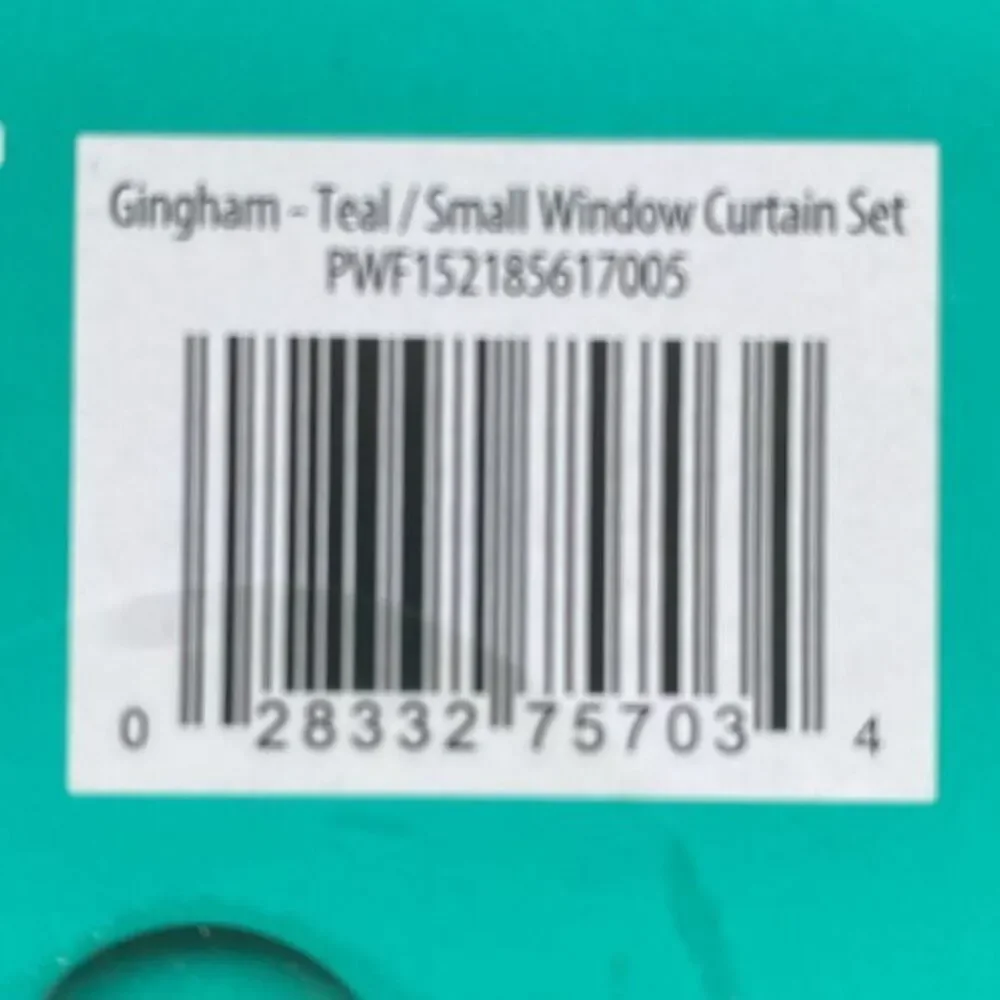 The Pioneer Woman Charming Check Gingham, Small Window‎ 3 piece Curtain Set New!